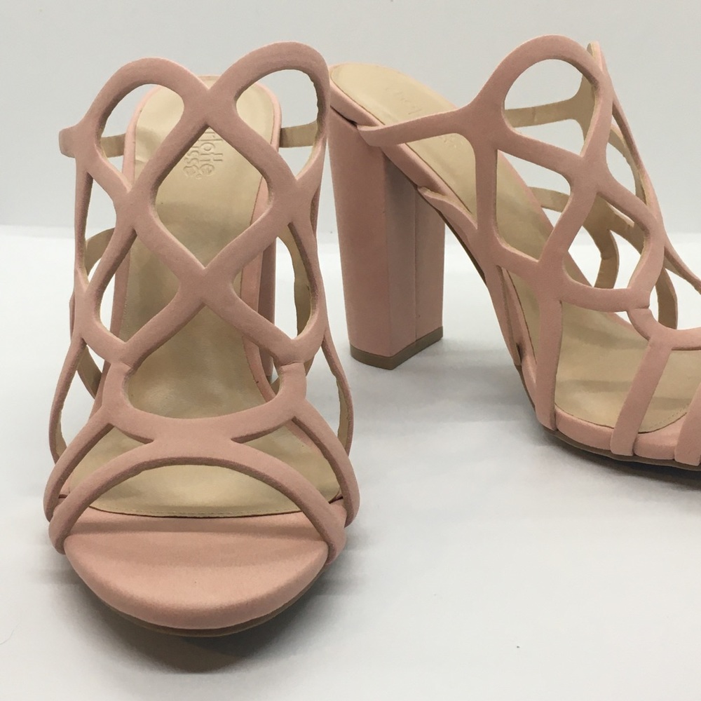 Charlotte Russe Laser Cut Sandals Blush Nude 7